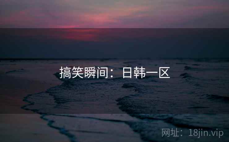 搞笑瞬间：日韩一区